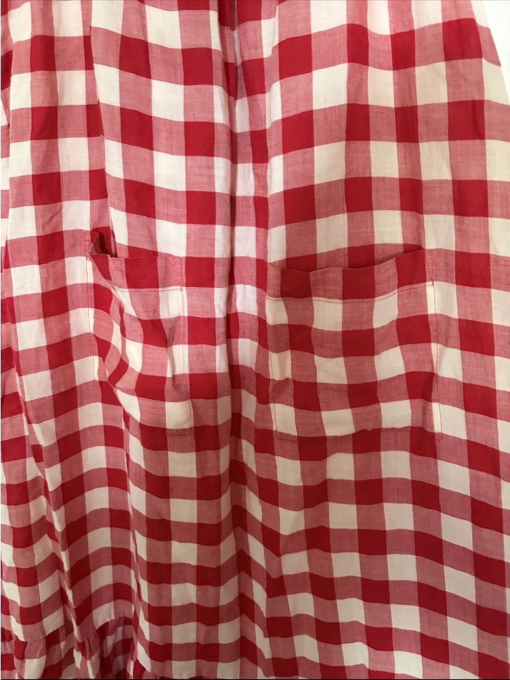 Doen Red and White Gingham Maxi Sundress - Picture 2 of 4